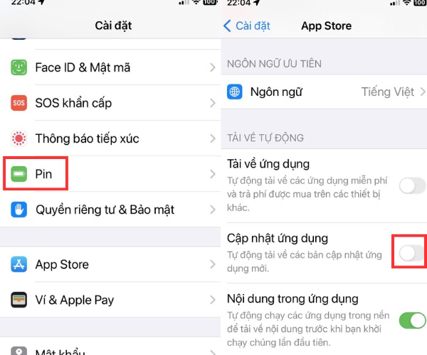 cách tiết kiệm pin iphone