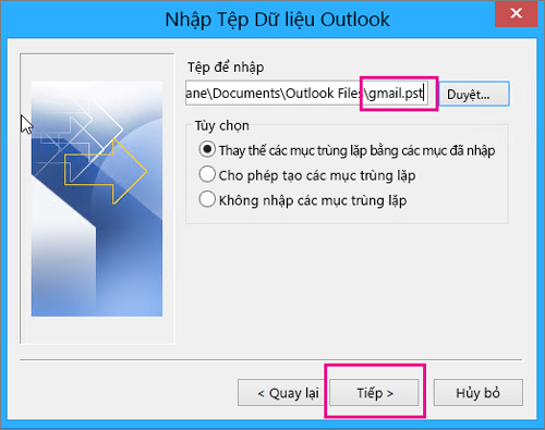 Cài đặt Gmail cho Outlook (5)