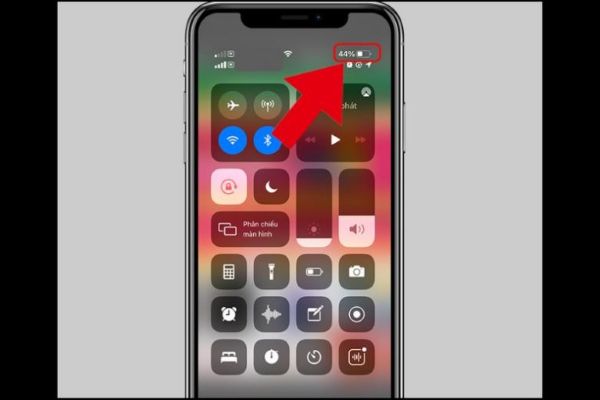 Cách hiện phần trăm pin iPhone