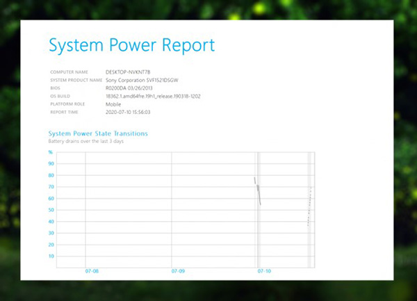 File báo cáo System Power Report