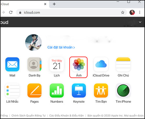 Đăng nhập nhập thông tin tài khoản iCloud (1)