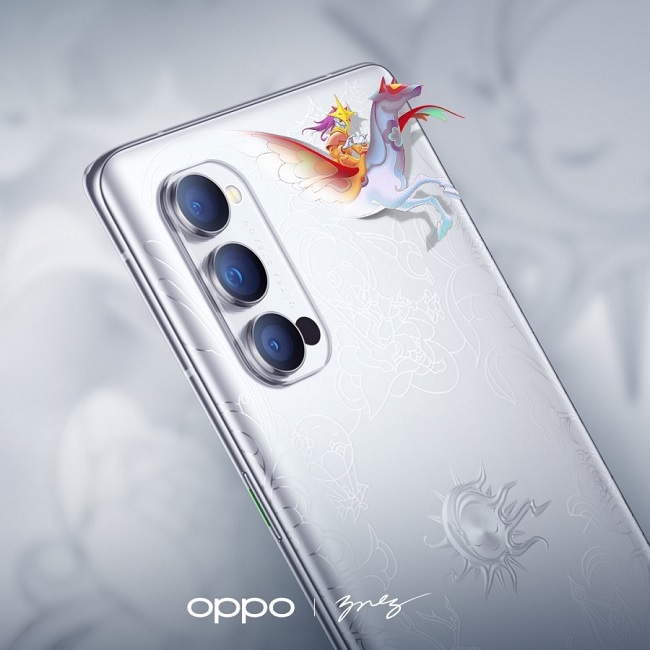Mặt sau của OPPO Reno4 Pro Artist Limited Edition