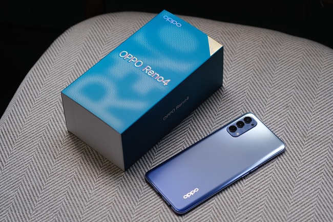 Hộp đựng OPPO Reno4 phiên bản Tím Khói