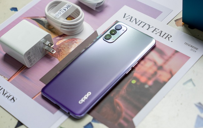 Mở hộp OPPO Reno4 phiên bản Tím Khói