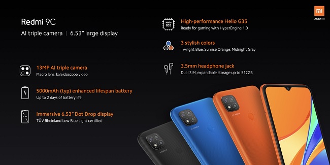 Thông số kỹ thuật Redmi 9C