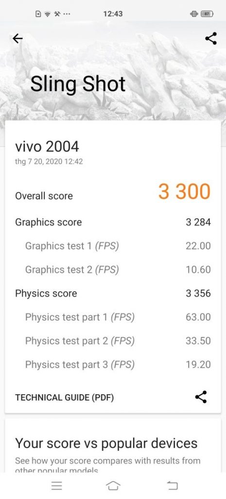 Đo Vivo X50 bằng phần mềm 3DMark