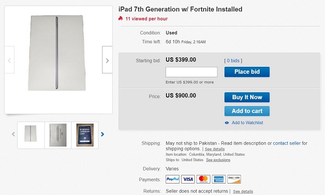iPad 7 cũng có giá lên tới 999 USD