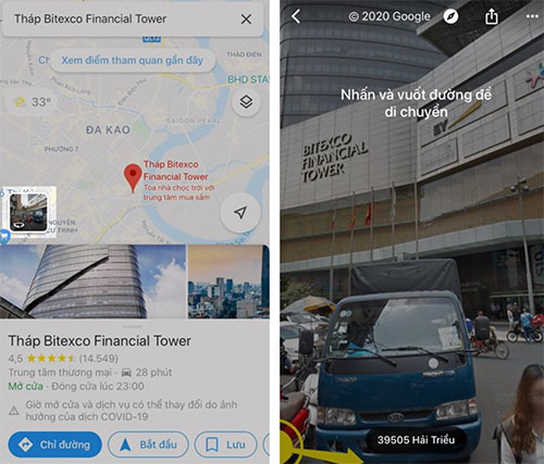 Người dùng có thể xem trước những hình ảnh về địa điểm sắp đi qua Google Maps
