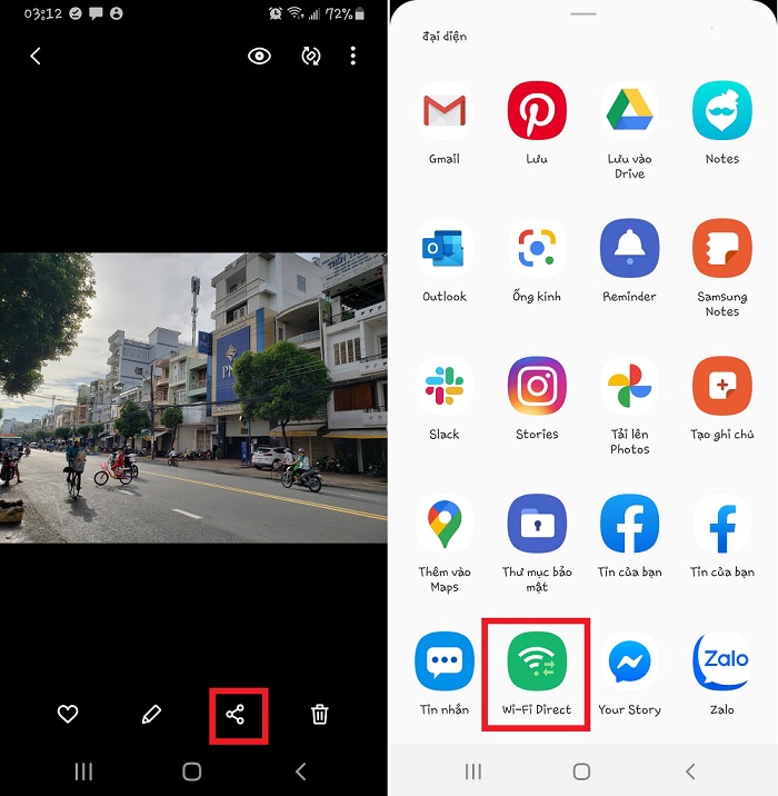 Chỉ với vài thao tác, hai smartphone cùng hãng có thể kết nối nhanh chóng