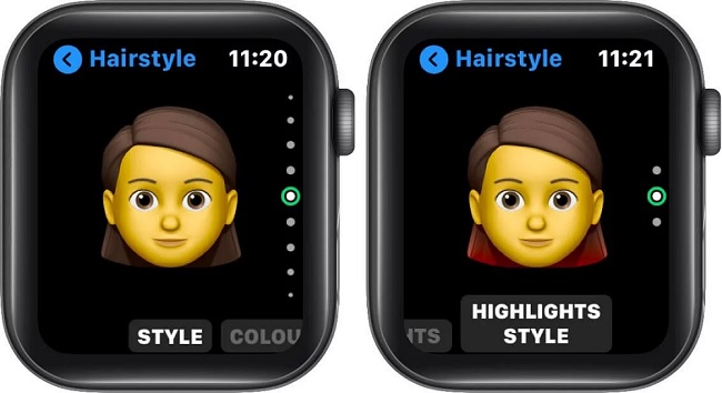 Tùy chọn màu da, tóc, mắt cho Memoji