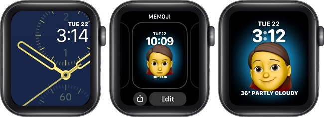 Memoji đã được cài đặt làm hình nền mặt đồng hồ