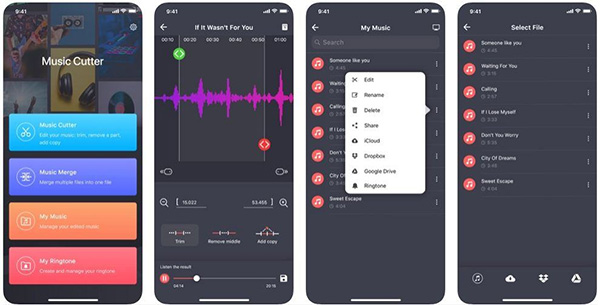 Phần mềm cài nhạc chuông iPhone - Mp3 Cutter