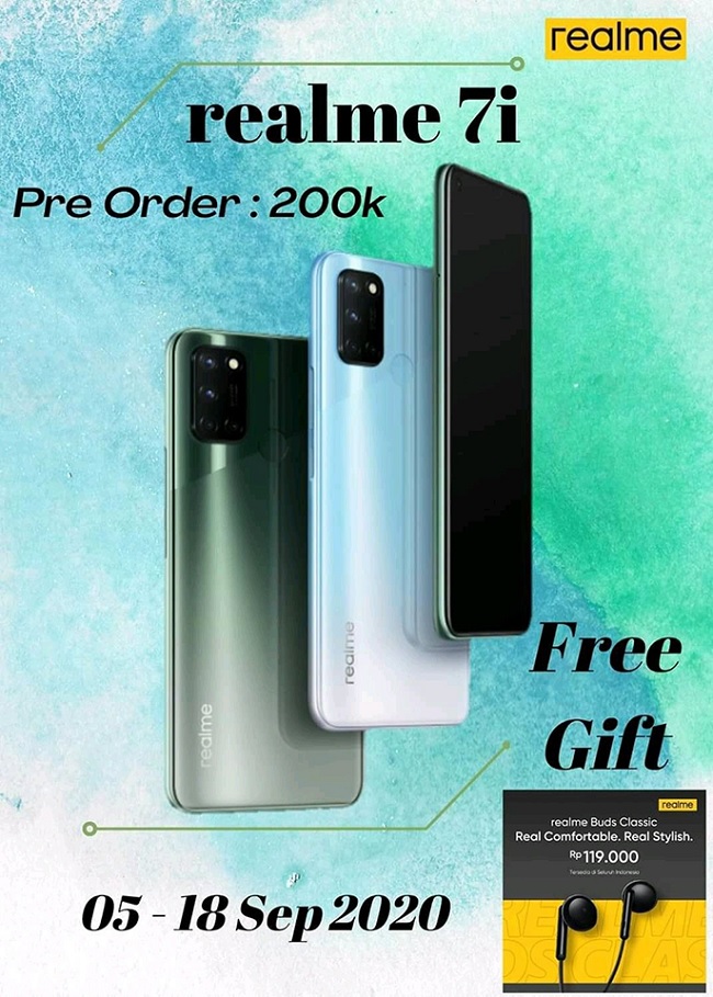 Hình ảnh poster Realme 7i bị rò rỉ