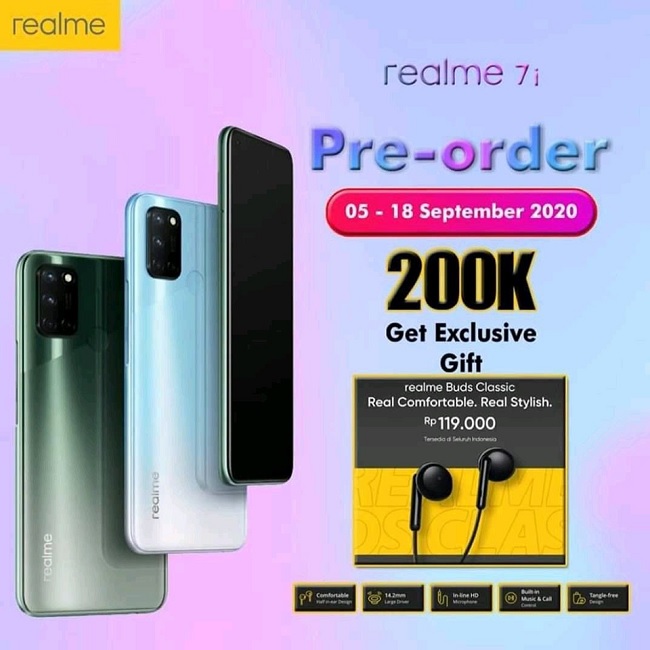 Thông tin đặt trước Realme 7i tại thị trường Indonesia