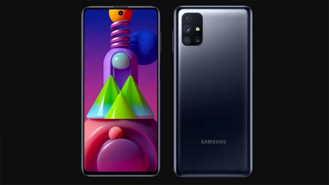 Mặt trước và sau của Galaxy M51