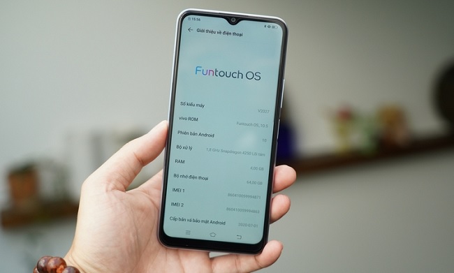 Máy được cài sẵn hệ điều hành Android 10