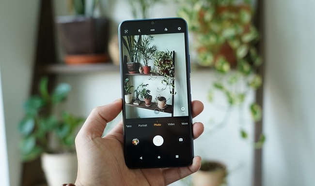 Giao diện camera của máy