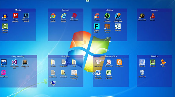 Cách cố định icon trên Desktop và tự do di chuyển icon trên màn hình Windows