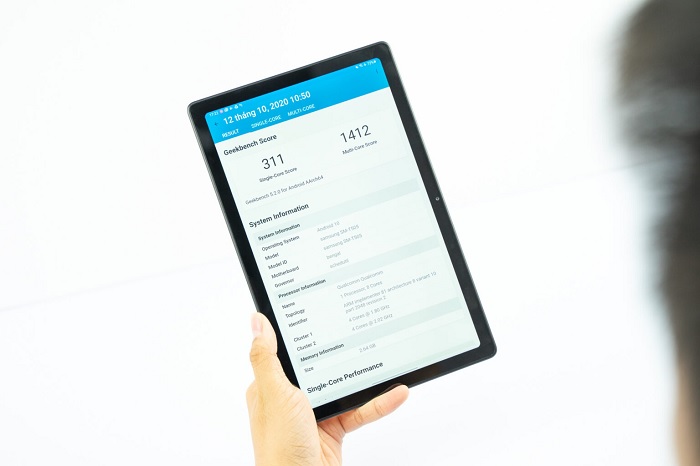 Chấm điểm hiệu năng Galaxy Tab A7 2020
