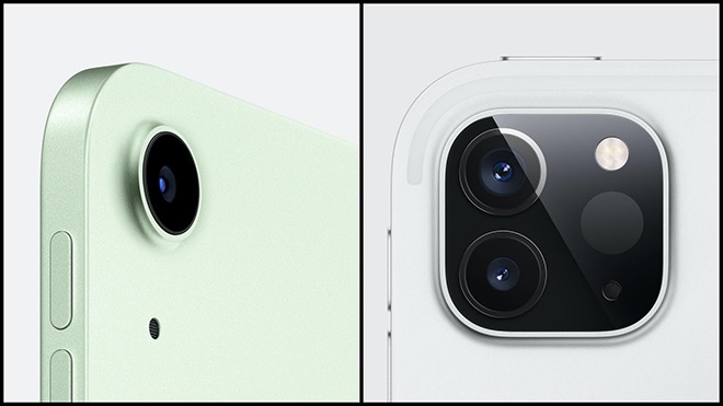 iPad Air 4 chỉ có một camera sau, iPad Pro 2020 có ba camera sau