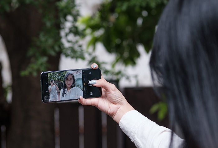 Giao diện camera selfie trên OPPO A93