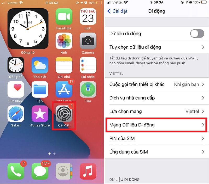 cách sử dụng chế độ dữ liệu thấp trên iPhone