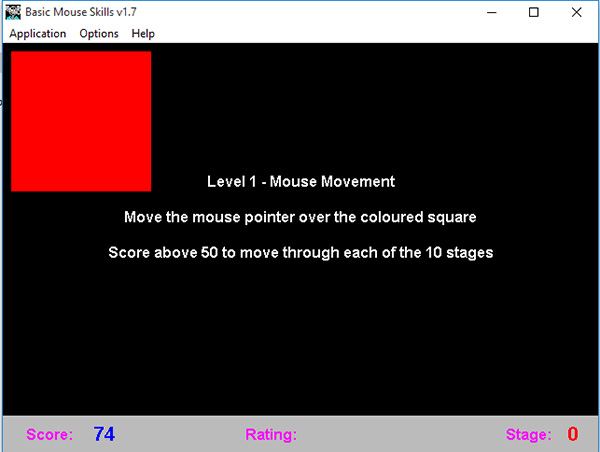 Luyện tập và test chuột bằng phần mềm Mouse Skills