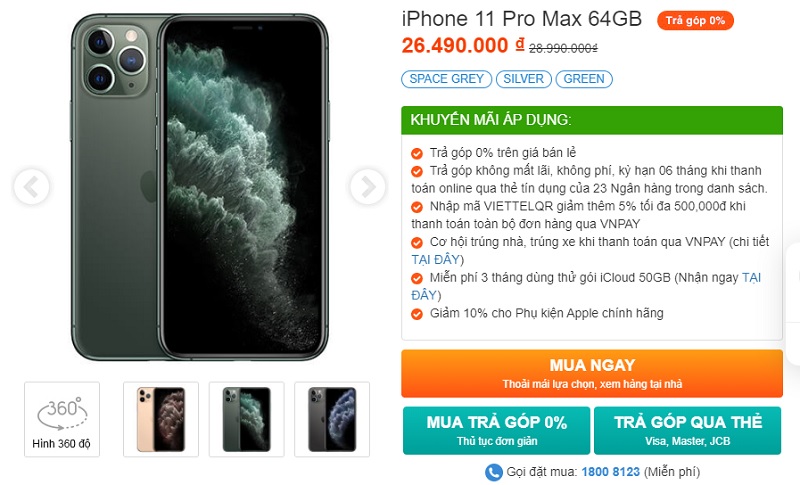 iPhone 11 Pro Max được bán với giá chỉ từ 26,49 triệu đồng