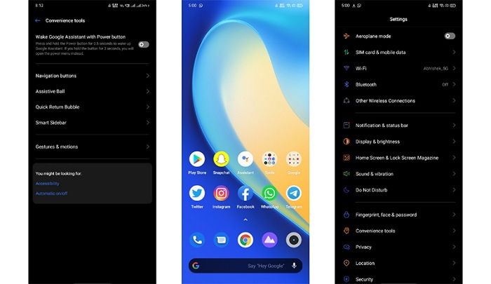 Giao diện người dùng trực quan của Realme Narzo 20