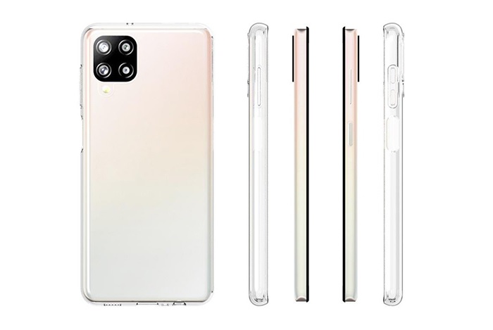Galaxy A12 được trang bị mặt lưng sử dụng hiệu ứng chuyển màu