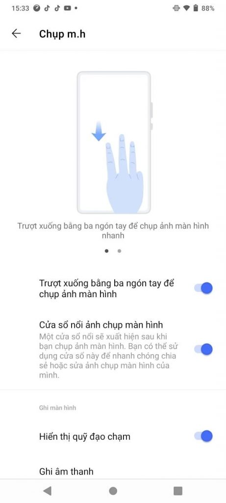 Chế độ chụp ảnh màn hình