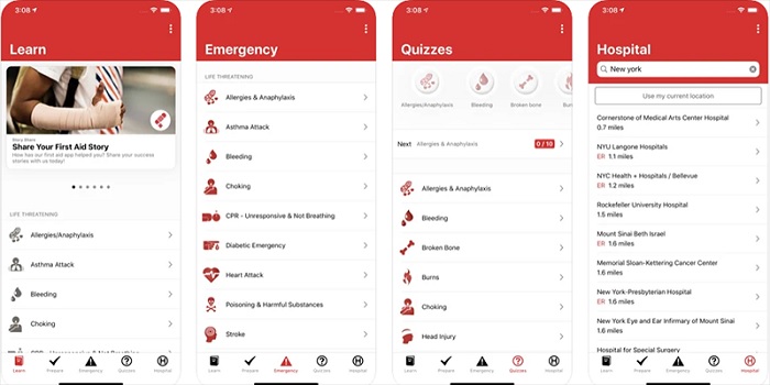 Ứng dụng First Aid: American Red Cross sẽ đưa ra các mẹo cứu hộ và các chỉ dẫn giúp sống sót qua những tình huống nguy cấp