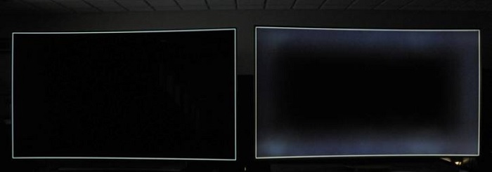 Màn OLED bên trái và màn hình LCD bên phải