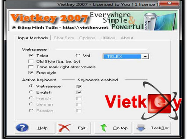 Phần mềm gõ tiếng Việt Vietkey