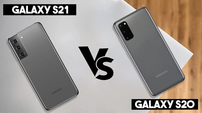 Galaxy S21 bên trái và Galaxy S20 bên phải