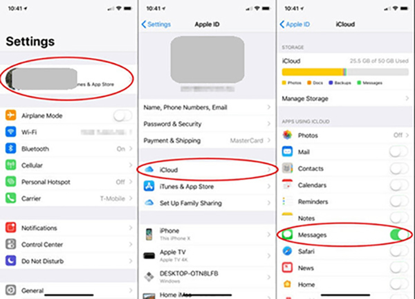 Cách theo dõi dõi lời nhắn điện thoại cảm ứng thông minh iPhone iMessage qua chuyện iCloud