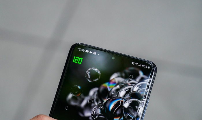 Tốc độ màn hình quét được hiển thị trên Galaxy S20 Ultra
