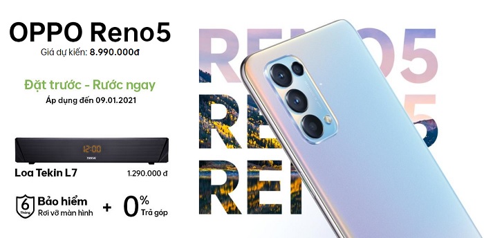 Nhận ngay ưu đãi cùng quà tặng hấp dẫn khi đặt trước Reno5 tại Viettel Store