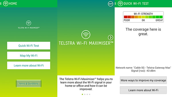 Telstra Wifi maximiser cho iOS