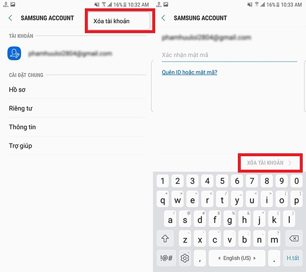 Cách xóa tài khoản Samsung account (2)