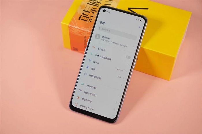 Màn hình cài đặt của Realme V15 5G