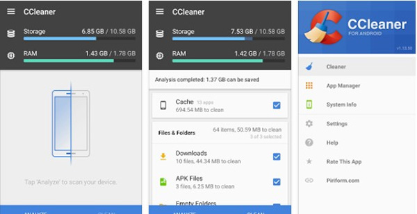 Sử dụng CCleaner để dọn rác Android