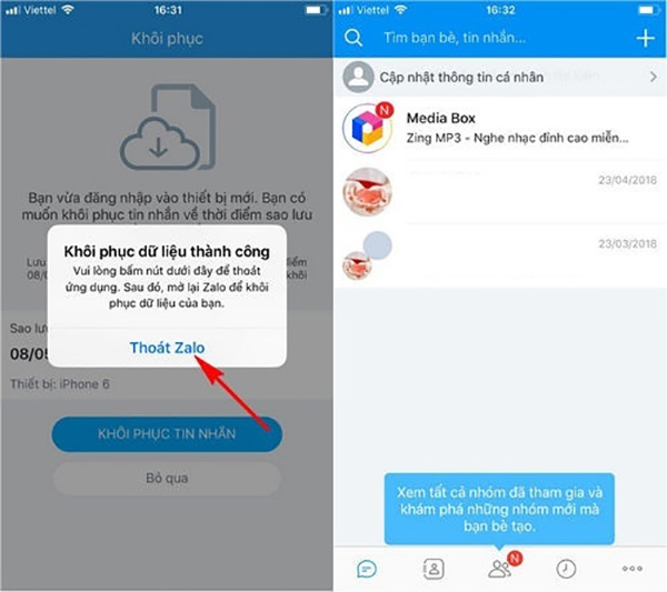 Cách chuyển tin nhắn Zalo từ Android sang iPhone (4)