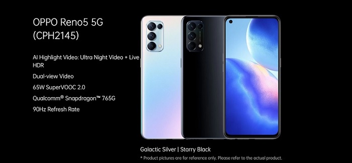 Các thông số về OPPO Reno5 5G