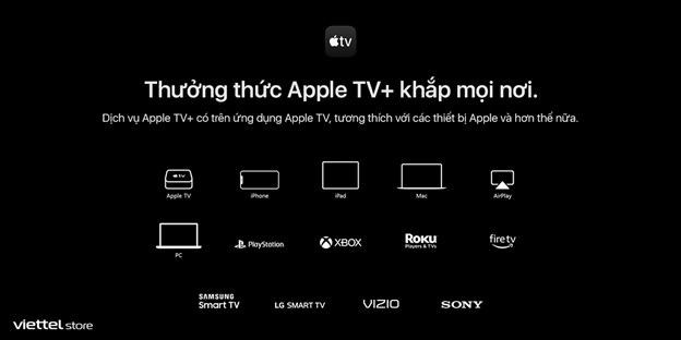 Thiết bị tương thích với ứng dụng Apple TV