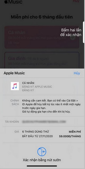 cách đăng ký Apple Music