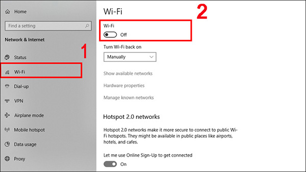 Cách hé Wifi bên trên PC qua quýt mục Start Menu (2)