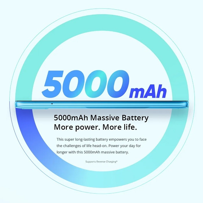 Realme C21 sở hữu viên pin dung lượng lớn 5.000mAh