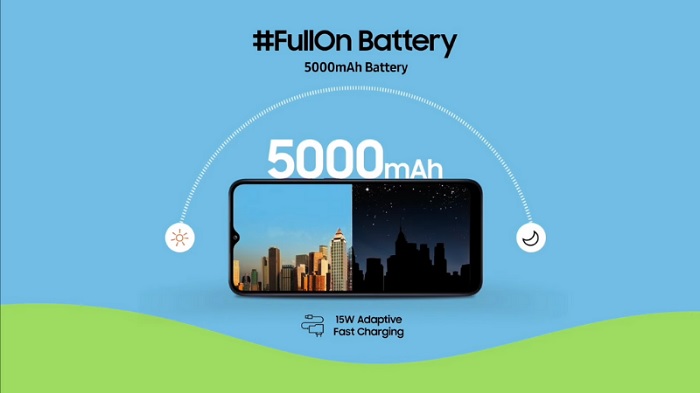 Samsung Galaxy F02s được trang bị viên pin khủng 5.000 mAh