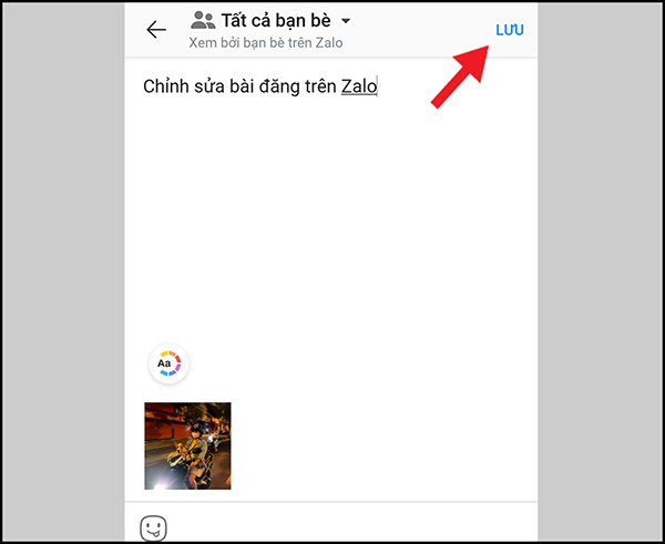 Cách sửa bài đăng trên Zalo của Android (2)